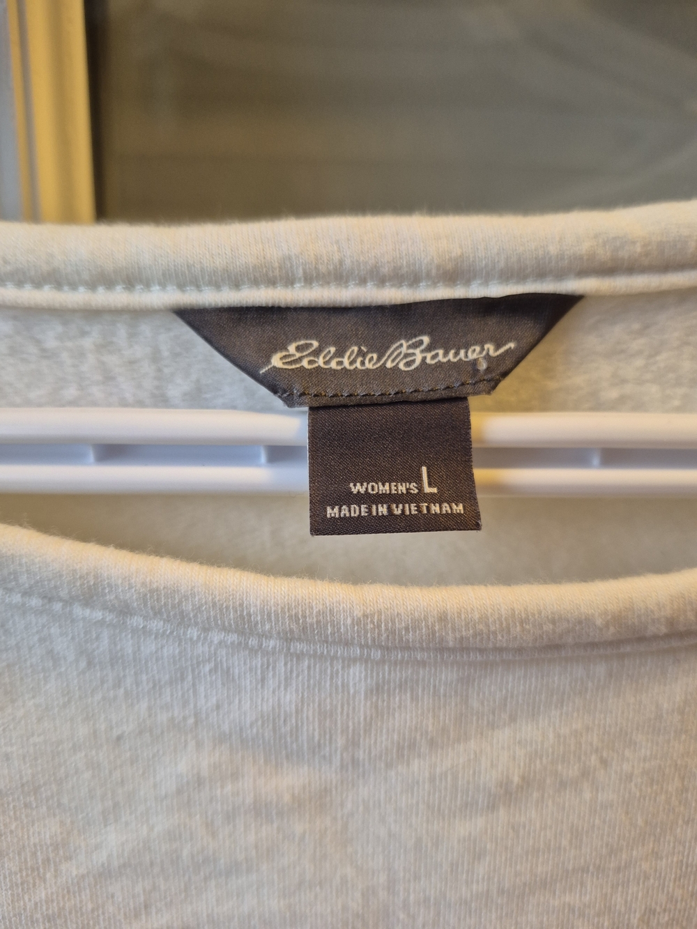Eddie Bauer Off-White Lace-Trim Pullover Sweatshirt - Picture 3 of 5